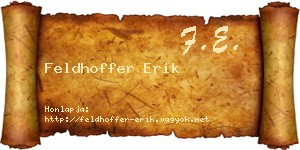 Feldhoffer Erik névjegykártya